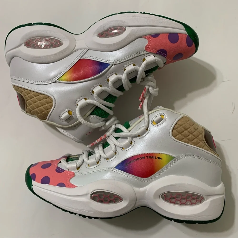 Size 7 Big Boys Womens 8 REEBOK x Hasbro x Question Mid 'Candy Land'  GZ0081 - Picture 3 of 8
